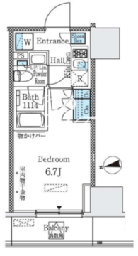 パークキューブ大井町レジデンス 1508 間取り図