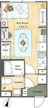 ラドゥセール戸越銀座 103 間取り図