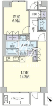 代々木の杜緑邸 102 間取り図