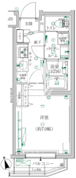 クレイシア都立大学クラッセ 406 間取り図