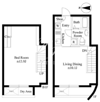 グランパセオ白金高輪 101 間取り図