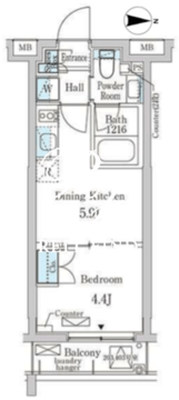 ジオエント大塚 503 間取り図