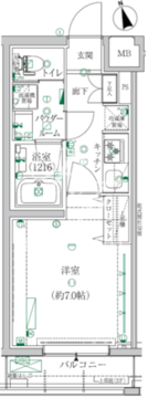 クレイシア都立大学クラッセ 405 間取り図