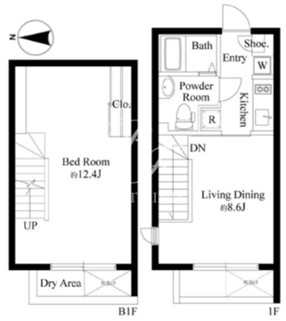 グランパセオ白金高輪 102 間取り図