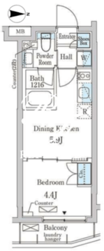 ジオエント大塚 402 間取り図