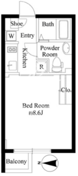グランパセオ白金高輪 203 間取り図