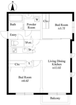 グランパセオ白金高輪 401 間取り図