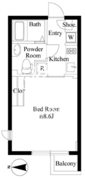グランパセオ白金高輪 402 間取り図