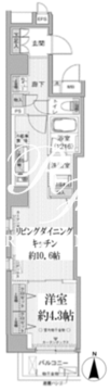 クリスタルパレス蒲西 501 間取り図