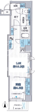 クリスタルパレス蒲西 601 間取り図