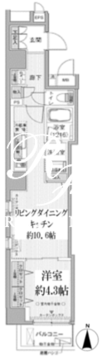 クリスタルパレス蒲西 701 間取り図