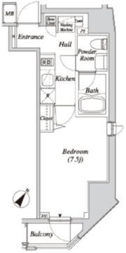 クレセント虎ノ門新橋 401 間取り図