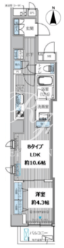 クリスタルパレス蒲西 502 間取り図