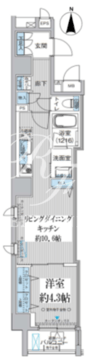 クリスタルパレス蒲西 902 間取り図