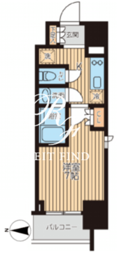 クロスレジデンス蒲田2 206 間取り図