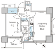 パークアクシス飯田橋レジデンス 302 間取り図