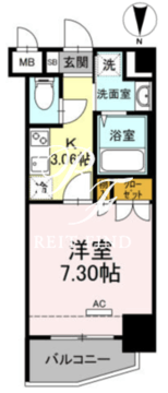 ホウエイコート秋葉原 1005 間取り図