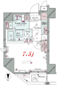コンシェリア田町 503 間取り図