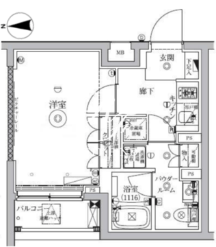セジョリ新宿上落合 301 間取り図