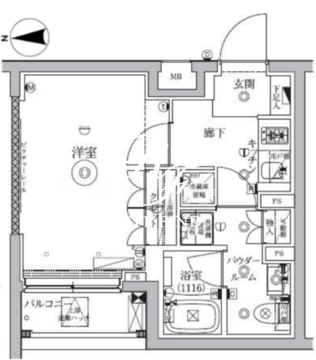 セジョリ新宿上落合 501 間取り図