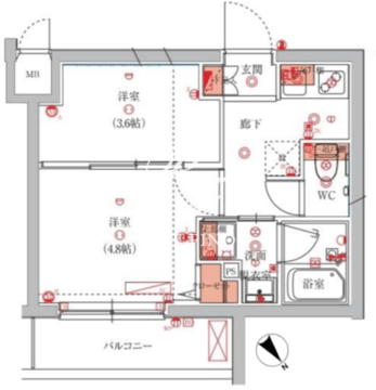 ハーモニーレジデンス池袋ウエスト 302 間取り図