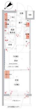 ハーモニーレジデンス池袋ウエスト 310 間取り図