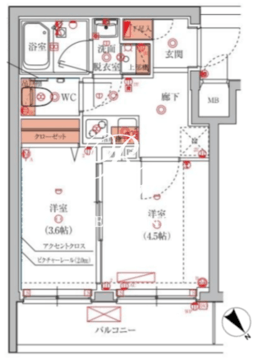 ハーモニーレジデンス池袋ウエスト 401 間取り図