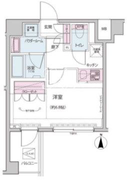 ザ・レジデンス神楽坂 2-415 間取り図