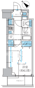 レジディア南品川プレイス 305 間取り図