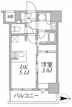 シーフォルム住吉 502 間取り図