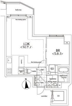 カスタリア麻布十番 707 間取り図