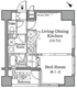 レジディア広尾南 501 間取り図