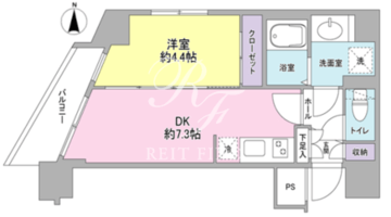 コンフォリア東池袋 1401 間取り図