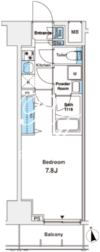 レジディア大手町北 702 間取り図