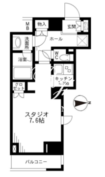 レジディア九段下 707 間取り図