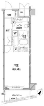 コンフォリア目黒八雲 202 間取り図