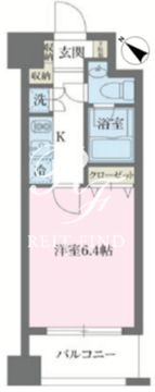 KDXレジデンス森下千歳 604 間取り図