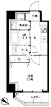 グリーンフォート河田 401 間取り図