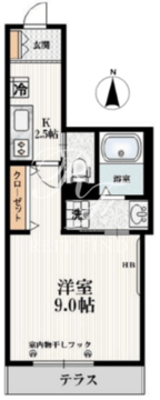 ハイツ桜丘 102 間取り図
