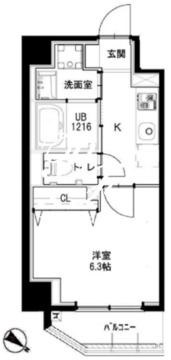グリーンフォート河田 601 間取り図