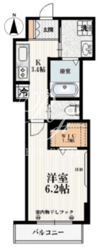 ハイツ桜丘 203 間取り図