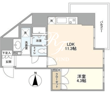 OPEN BLOOM SUMIDA YAHIRO 601 間取り図