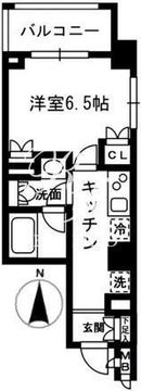 レジディア中落合 B407 間取り図