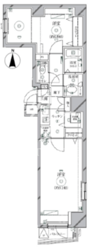 リクレイシア西麻布 1-103 間取り図