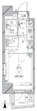 リクレイシア西麻布 1-501 間取り図