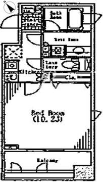 パークハビオ京橋 707 間取り図