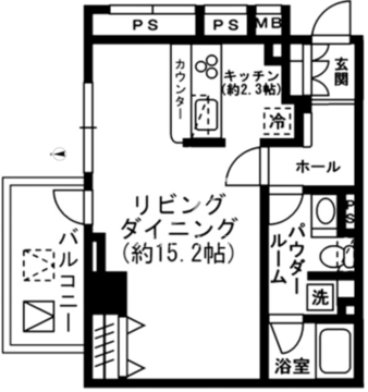 レジディア四谷三丁目 801 間取り図
