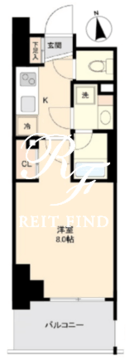 プライマル南砂 1105 間取り図