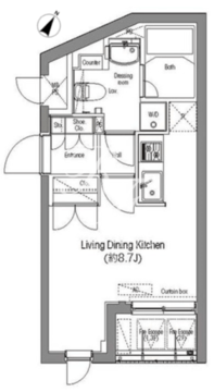 コンフォリア麻布台 102 間取り図