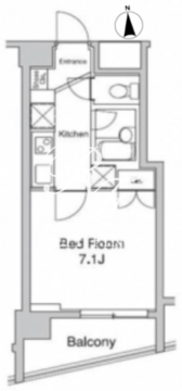 プラウドフラット代々木上原 304 間取り図
